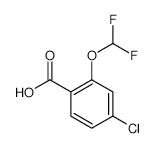 2-(difluoromethoxy)-4-chlorobenzoic structure, CAS 97914-60-8