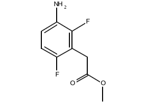 Methyl2-(3-amino-2,6-difluorophenyl)acetate structure, CAS 361336-80-3