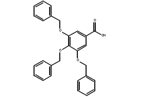 3,4,5-Tribenzyloxybenzoicacid structure, CAS 1486-48-2
