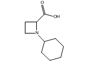 1-Cyclohexyl-2-azetidinecarboxylicacid structure, CAS 18085-39-7