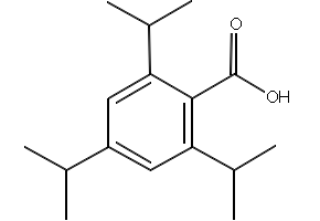 2,4,6-Triisopropylbenzoicacid structure, CAS 49623-71-4