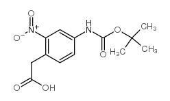 2-(4-(tert-Butoxycarbonylamino)-2-nitrophenyl)aceticacid structure, CAS 512180-63-1