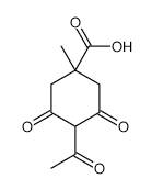4-Acetyl-3,5-dioxo-1-methylcyclohexanecarboxylicacid structure, CAS 181486-37-3