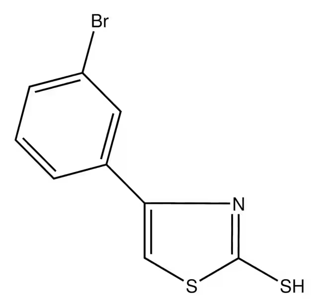 4-(3-Bromophenyl)thiazole-2-carboxylicAcid structure, CAS 808128-00-9