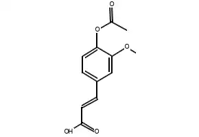 3-Methoxy-4-acetoxycinnamicacid structure, CAS 2596-47-6