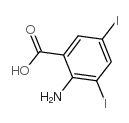 2-Amino-3,5-diiodobenzoicacid structure, CAS 609-86-9
