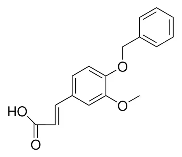 4-Benzyloxy-3-methoxycinnamicacid structure, CAS 7152-95-6