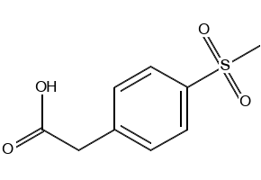 4-(Methanesulfonyl)phenylaceticacid structure, CAS 90536-66-6