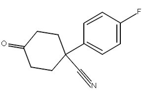 4-Cyano-4-(4-fluorophenyl)cyclohexanone structure, CAS 56326-98-8