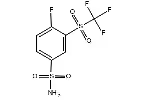 4-Fluoro-3-(trifluoromethylsulfonyl)benzenesulfonamide structure, CAS 1027345-08-9