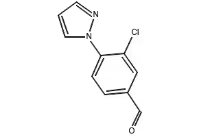 3-Chloro-4-(1H-pyrazol-1-yl)benzaldehyde structure, CAS 1186663-52-4