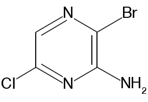 2-Amino-3-bromo-6-chloropyrazine structure, CAS 212779-21-0