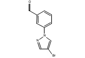 3-Bromo-4-(1H-pyrazol-1-yl)benzaldehyde structure, CAS 1186663-53-5