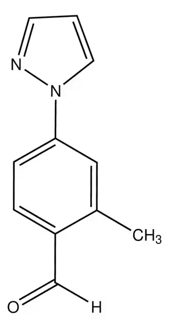 2-Chloro-4-(1H-pyrazol-1-yl)benzaldehyde structure, CAS 1186663-54-6