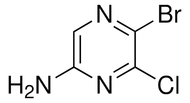 5-Amino-2-bromo-3-chloropyrazine structure, CAS 173253-42-4