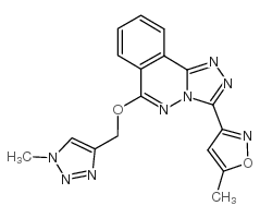 3-(5-Methylisoxazol-3-yl)-6-[(1-methyl-1H-1,2,3-triazol-4-yl)methoxy][1,2,4]triazolo[3,4-a]phthalazine structure, CAS 215874-86-5