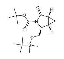 (1S,2S,5R)-3-Boc-2-[(tert-butyldimethylsilyloxy)methyl]-4-oxo-3-azabicyclo[3.1.0]hexane structure, CAS 220623-07-4