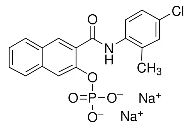 NaphtholAS-TRphosphatedisudiumsalt structure, CAS 4264-93-1