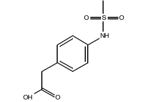 4-(Methylsulphonylamino)phenylaceticAcid structure, CAS 56205-88-0