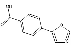 4-(1,3-Oxazol-5-yl)benzoicAcid structure, CAS 250161-45-6