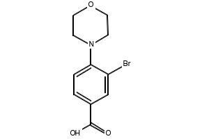 3-Bromo-4-morpholinobenzoicAcid structure, CAS 1131594-24-5