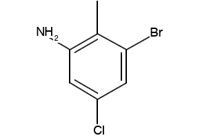 3-Bromo-5-chloro-2-methylaniline structure, CAS 1166756-72-4