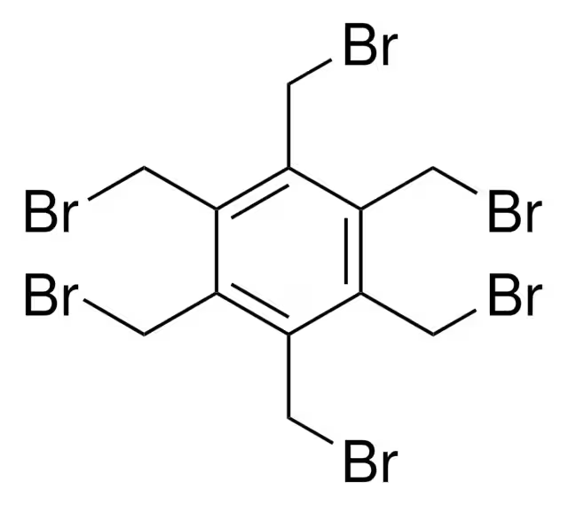 Hexakis(bromomethyl)benzene structure, CAS 3095-73-6
