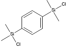 1,4-Bis(dimethylchlorosilyl)benzene structure, CAS 1078-97-3