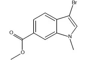 Methyl3-Bromo-1-methylindole-6-carboxylate structure, CAS 1186663-45-5