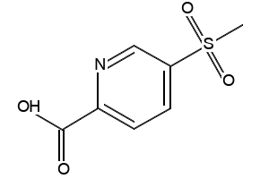 5-(Methylsulfonyl)-2-pyridinecarboxylicAcid structure, CAS 1186663-48-8