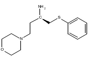 (R)-4-Morpholino-1-(phenylthio)-2-butylamine structure, CAS 870812-95-6