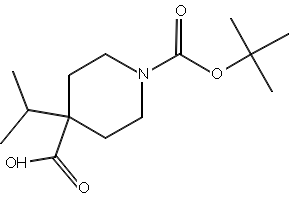 1-Boc-4-isopropyl-4-piperidinecarboxylicAcid structure, CAS 1093396-57-6