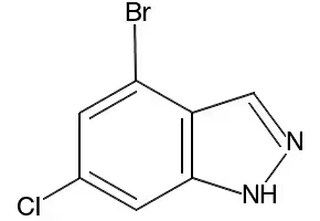 4-Bromo-6-chloro-1H-indazole structure, CAS 885519-03-9