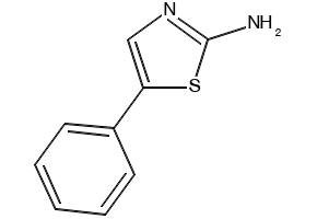 2-Amino-5-phenylthiazole structure, CAS 39136-63-5
