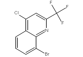 8-Bromo-4-chloro-2-(trifluoromethyl)quinoline structure, CAS 655235-61-3