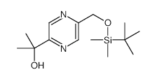 2-(5-((TERT-BUTYLDIMETHYLSILYLOXY)METHYL)PYRAZIN-2-YL)PROPAN-2-OL structure, CAS 1243382-82-2