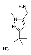 (3-tert-butyl-1-methyl-1H-pyrazol-5-yl)methanaminehydrochloride structure, CAS 1243474-70-5