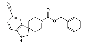 benzyl5-cyanospiro[indoline-3,4'-piperidine]-1'-carboxylate structure, CAS 1243474-73-8