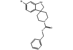 benzyl7-bromospiro[indoline-3,4'-piperidine]-1'-carboxylate structure, CAS 1243461-51-9