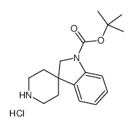 tert-butylspiro[indoline-3,4'-piperidine]-1-carboxylatehydrochloride structure, CAS 1243474-66-9