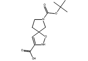 7-(tert-butoxycarbonyl)-1-oxa-2,7-diazaspiro[4.4]non-2-ene-3-carboxylicacid structure, CAS 1160247-02-8