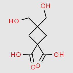 3,3-bis(hydroxymethyl)cyclobutane-1,1-dicarboxylicacid structure, CAS 1187173-71-2