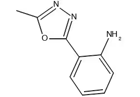 2-methyl-5-(5-methyl-1,3,4-oxadiazol-2-yl)aniline structure, CAS 796070-75-2