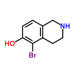 5-Bromo-1,2,3,4-tetrahydro-isoquinolin-6-ol structure, CAS 1253791-69-3