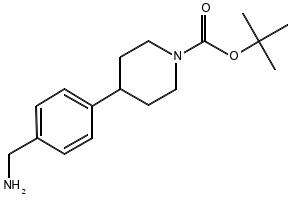 4-Aminomethyl-4-phenyl-piperidine-1-carboxylicacidtert-butylester structure, CAS 158144-82-2