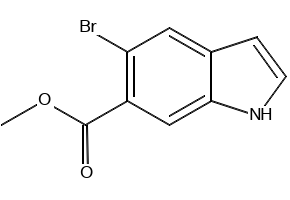 methyl5-bromo-1H-indole-6-carboxylate structure, CAS 1227267-28-8