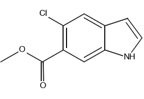 methyl5-chloro-1H-indole-6-carboxylate structure, CAS 1245643-61-1