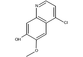 4-chloro-6-methoxyquinolin-7-ol structure, CAS 205448-31-3