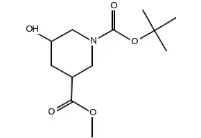 1-Boc-5-Hydroxypiperidine-3-carboxylicAcid structure, CAS 1095010-48-2