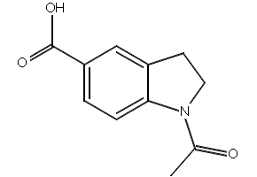 1-Acetylindoline-5-carboxylicAcid structure, CAS 153247-93-9